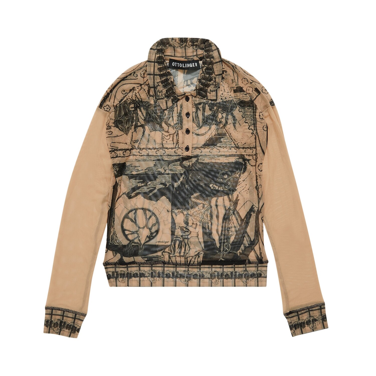 Сетчатая рубашка-поло Ottolinger, Отто принт
Сетчатая рубашка-поло Ottolinger, Отто принт