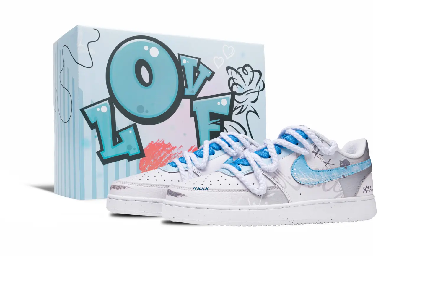 Nike Кроссовки для скейтборда Court Vision 1 Zhenzhen Box с противоскользящей подошвой, износостойкие, мужские, светло-синие
Nike Кроссовки для скейтборда Court Vision 1 Zhenzhen Box с противоскользящей подошвой, износостойкие, мужские, светло-синие