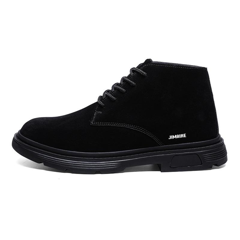 King Jinmai Черные короткие ботинки мартин, цвет Black
King Jinmai Черные короткие ботинки мартин, цвет Black