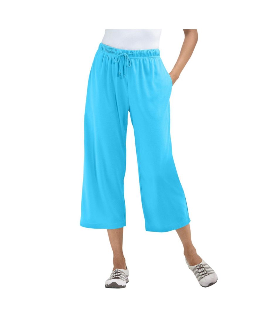 Брюки-капри из спортивного трикотажа больших размеров Woman Within, Paradise blue
Брюки-капри из спортивного трикотажа больших размеров Woman Within, Paradise blue