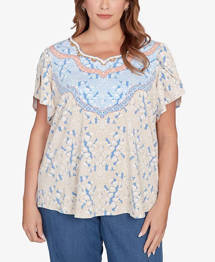 Топ размера плюс с принтом в виде гребешков Ruby Rd., мультиколор
Топ размера плюс с принтом в виде гребешков Ruby Rd., мультиколор