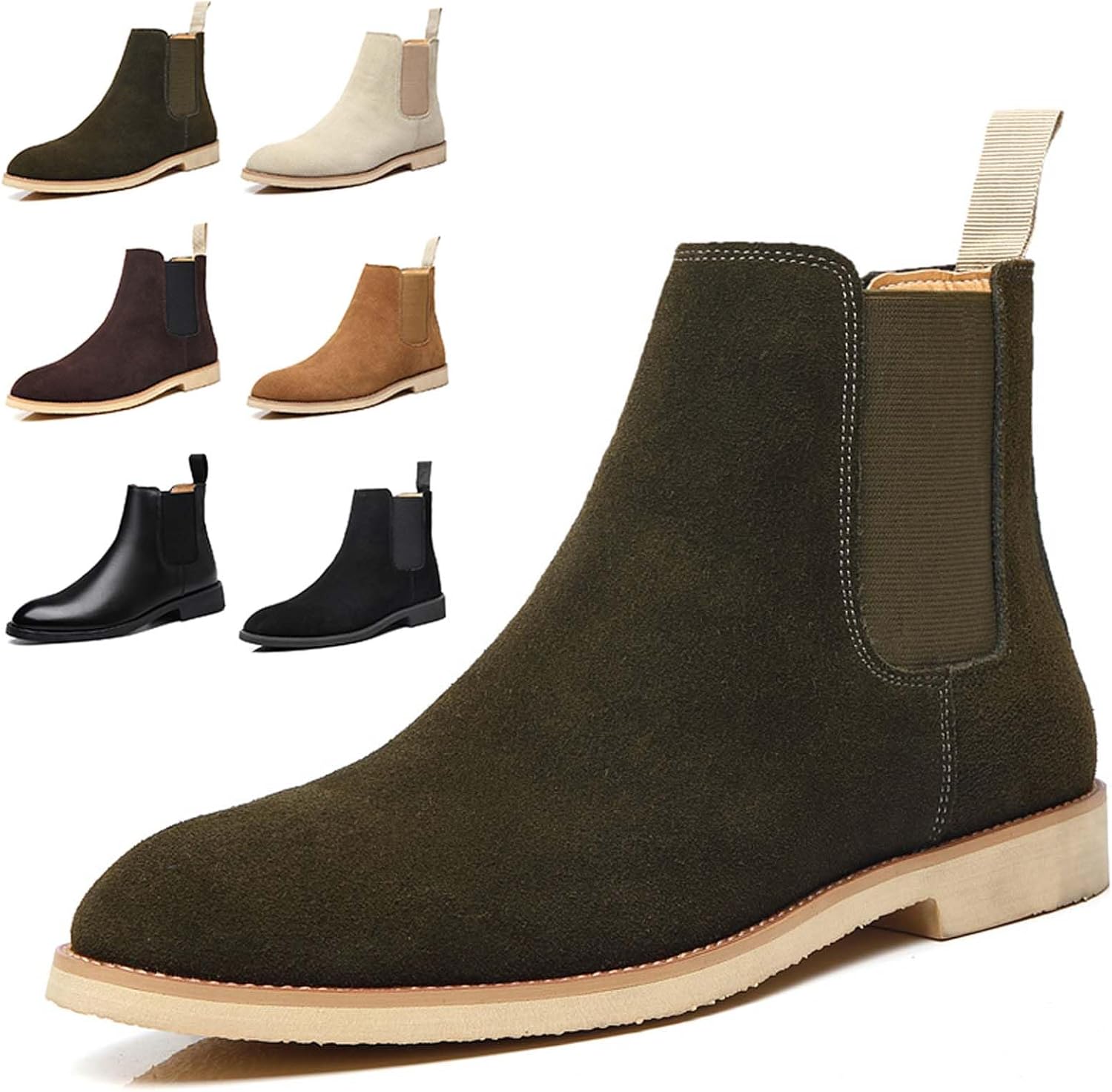 Мужские ботинки челси, деловые повседневные замшевые ботильоны, классические эластичные элегантные ботинки челси для мужчин, зима/осень Generic, зеленый
Мужские ботинки челси, деловые повседневные замшевые ботильоны, классические эластичные элегантные ботинки челси для мужчин, зима/осень Generic, зеленый