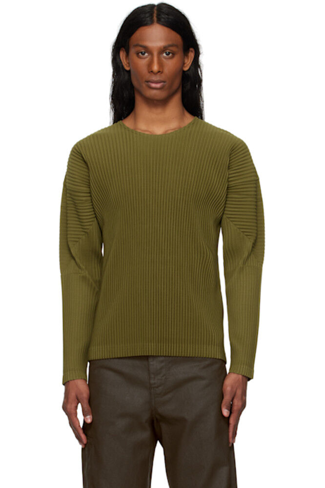 Футболка цвета хаки со складками HOMME PLISSÉ ISSEY MIYAKE
Футболка цвета хаки со складками HOMME PLISSÉ ISSEY MIYAKE