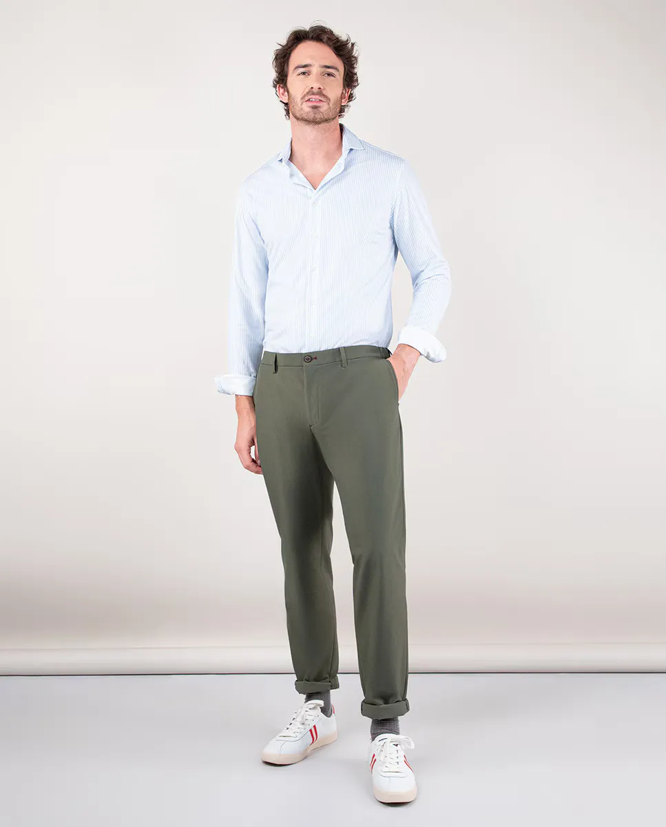 Однотонные мужские брюки цвета сепии El Ganso, зеленый
Однотонные мужские брюки цвета сепии El Ganso, зеленый