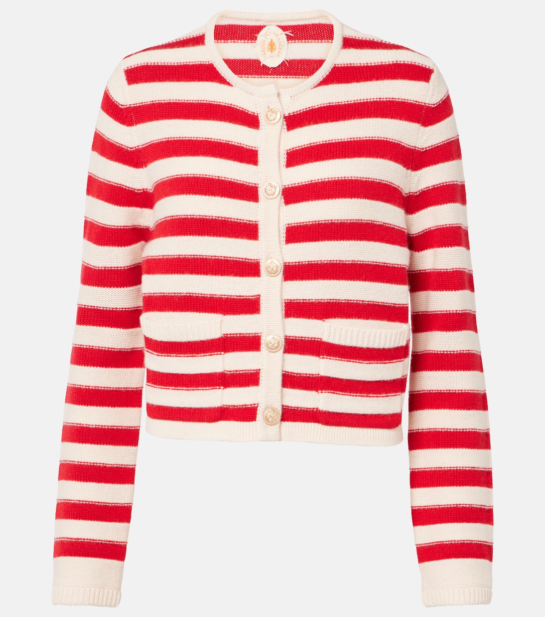 Кардиган из шерсти и кашемира Jardin des Orangers, White Red
Кардиган из шерсти и кашемира Jardin des Orangers, White Red