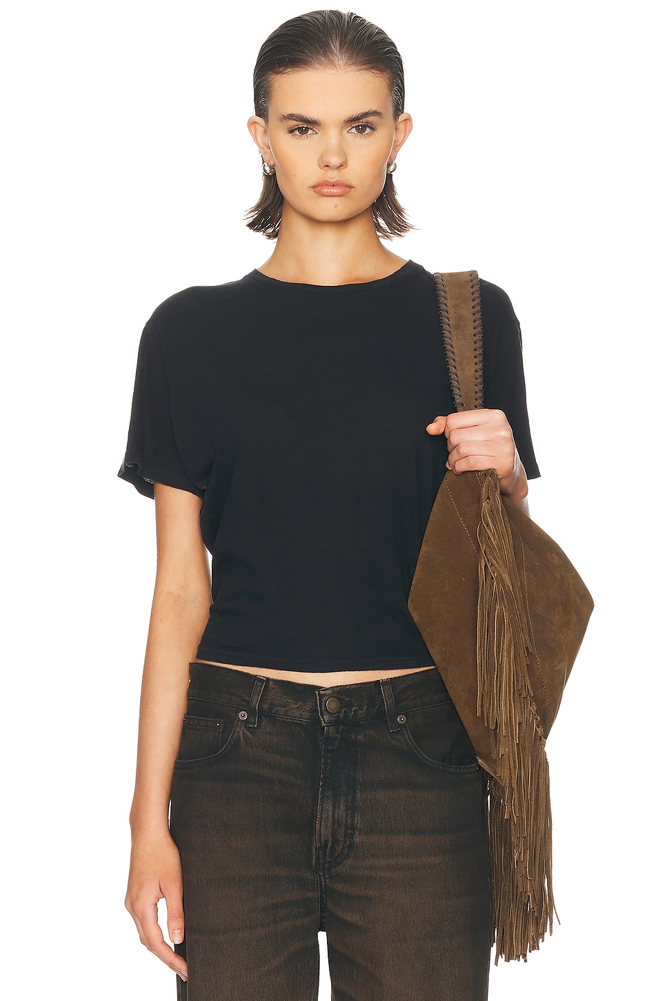 Футболка с завышенной талией R13, Black
Футболка с завышенной талией R13, Black