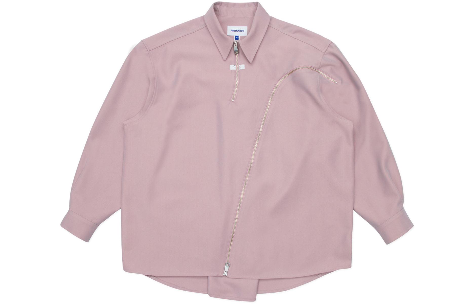 Высоко-низкая застегивающаяся на молнию рубашка ADER ERROR, розовая
Высоко-низкая застегивающаяся на молнию рубашка ADER ERROR, розовая