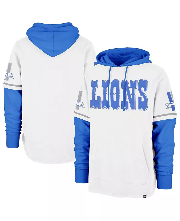 Мужская белая толстовка с капюшоном Detroit Lions Throwback Shortstop '47 Brand
Мужская белая толстовка с капюшоном Detroit Lions Throwback Shortstop '47 Brand