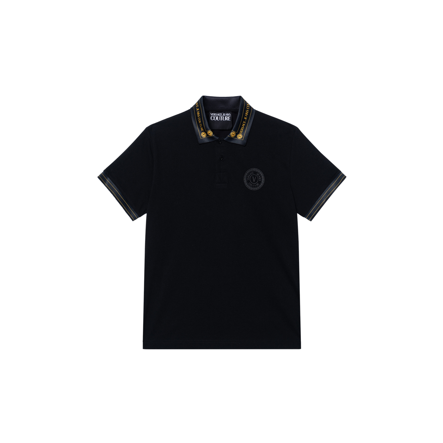VERSACE JEANS COUTURE Мужская поло черного цвета с воротником-поло, умеренно прямой крой, Черный, VERSACE JEANS COUTURE Мужская поло черного цвета с воротником-поло, умеренно прямой крой
VERSACE JEANS COUTURE Мужская поло черного цвета с воротником-поло, умеренно прямой крой, Черный, VERSACE JEANS COUTURE Мужская поло черного цвета с воротником-поло, умеренно прямой крой