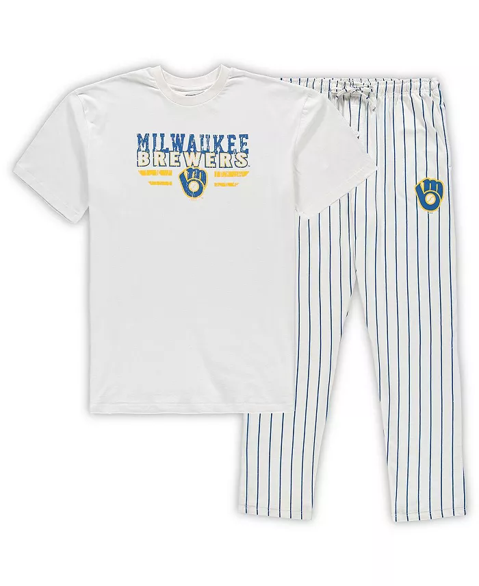 Мужской белый пижамный комплект Milwaukee Brewers Big and Tall в полоску Concepts Sport
Мужской белый пижамный комплект Milwaukee Brewers Big and Tall в полоску Concepts Sport