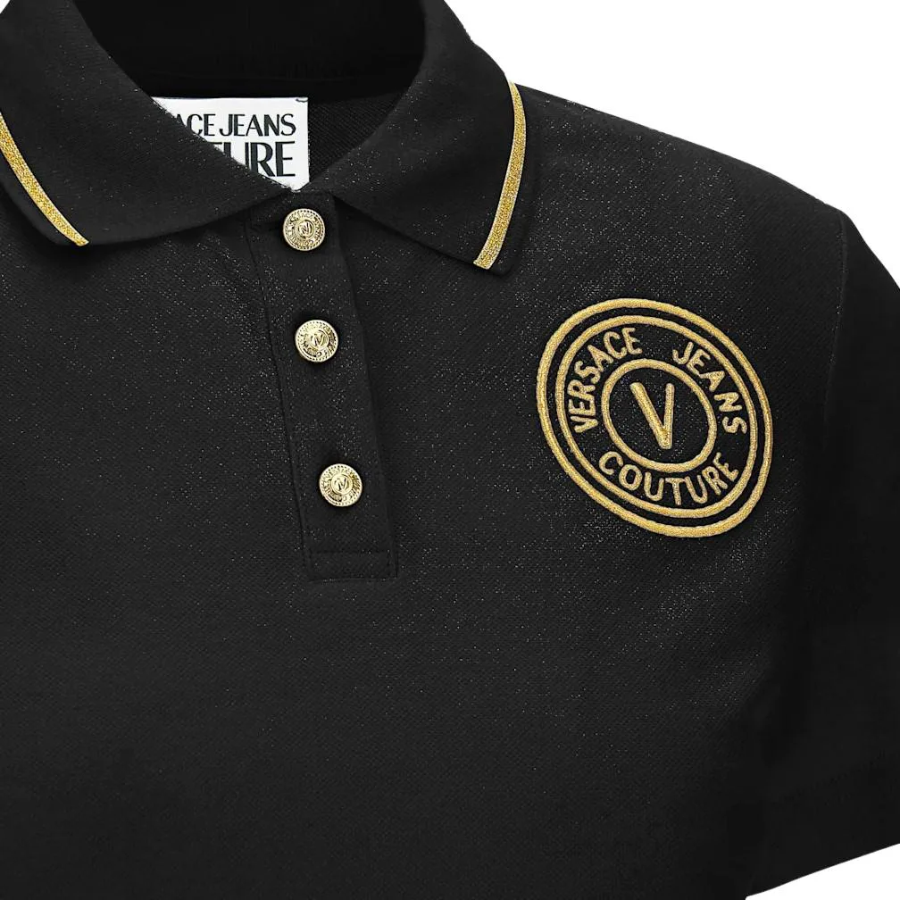 Поло с вышитым логотипом VERSACE JEANS COUTURE, черный
Поло с вышитым логотипом VERSACE JEANS COUTURE, черный