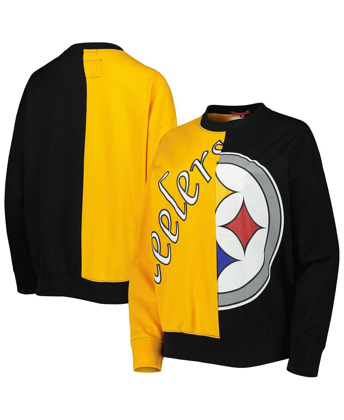 Женский черный/золотой свитшот с длинными рукавами Pittsburgh Steelers Big Face Mitchell & Ness
Женский черный/золотой свитшот с длинными рукавами Pittsburgh Steelers Big Face Mitchell & Ness
