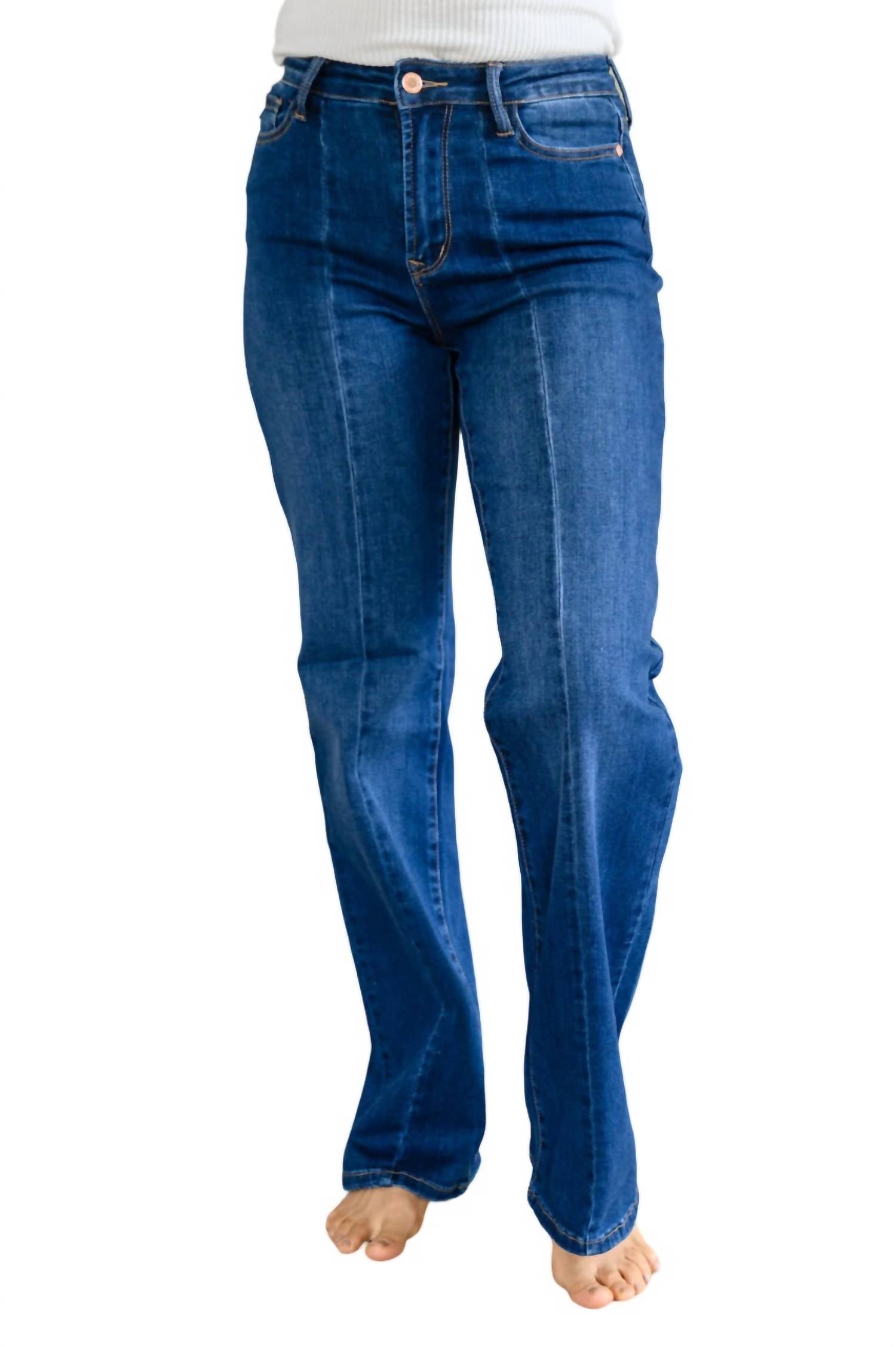 Широкие брюки с передним швом, джинсы темного цвета Judy Blue, цвет dark wash
Широкие брюки с передним швом, джинсы темного цвета Judy Blue, цвет dark wash