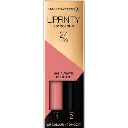 Губная помада Lipfinity Lip Color, стойкость в 2 этапа, 006 Always Delicate, 2,3 мл, Max Factor
Губная помада Lipfinity Lip Color, стойкость в 2 этапа, 006 Always Delicate, 2,3 мл, Max Factor