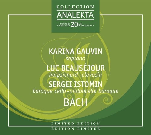 CD диск Gauvin, Karina / Beausejour / Istomin: Bach
CD диск Gauvin, Karina / Beausejour / Istomin: Bach