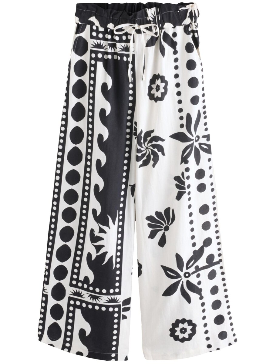 Широкие брюки Next, черный/белый
Широкие брюки Next, черный/белый