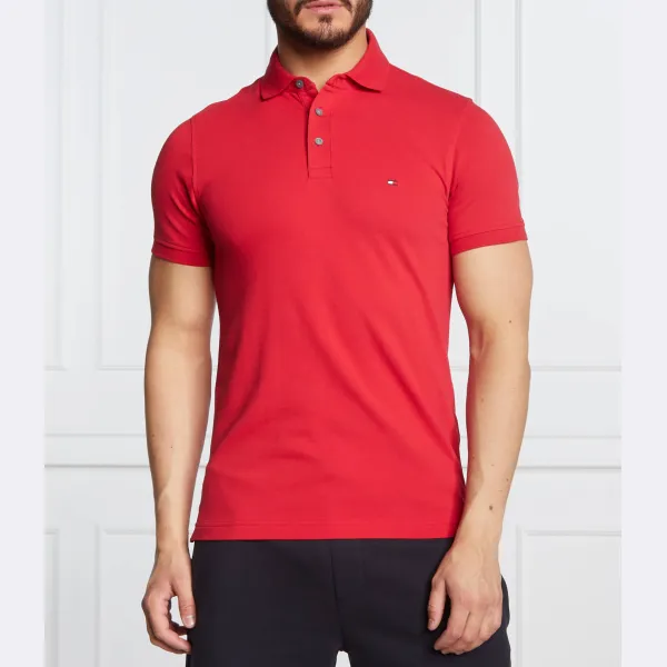Рубашка-Поло узкого кроя 1985 года досада Tommy Hilfiger, красный 
Рубашка-Поло узкого кроя 1985 года досада Tommy Hilfiger, красный