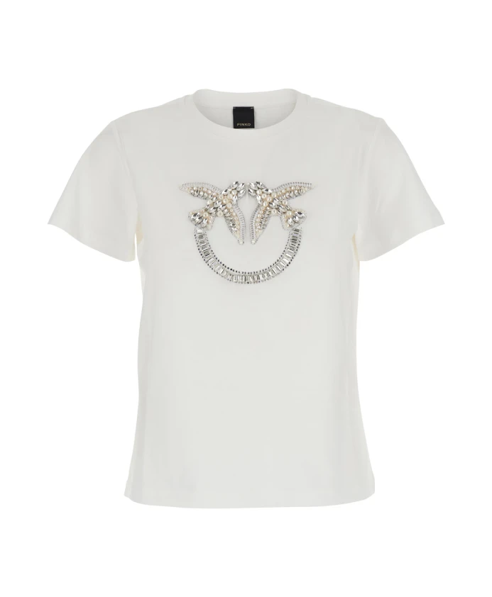 Белая футболка с вышивкой «Квентин». Pinko, белый
Белая футболка с вышивкой «Квентин». Pinko, белый