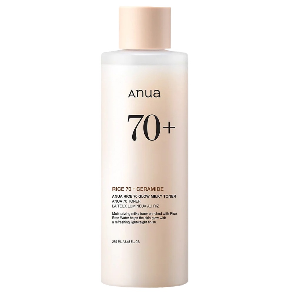 Тоник для лица rice 70 glow milky toner Anua, объем 250мл
Тоник для лица rice 70 glow milky toner Anua, объем 250мл
