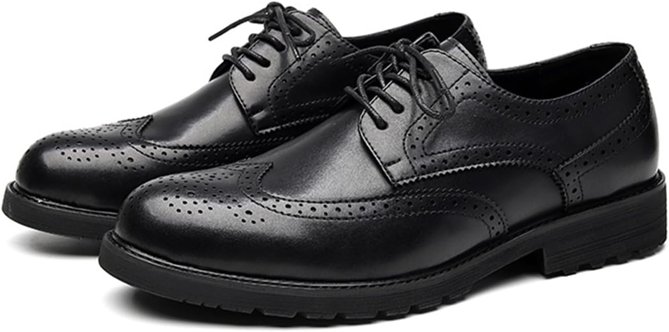 Мужские деловые повседневные туфли KYOESCAI, классические броги с крыльями и шнуровкой, современные формальные оксфорды, туфли к смокингу, черный
Мужские деловые повседневные туфли KYOESCAI, классические броги с крыльями и шнуровкой, современные формальные оксфорды, туфли к смокингу, черный