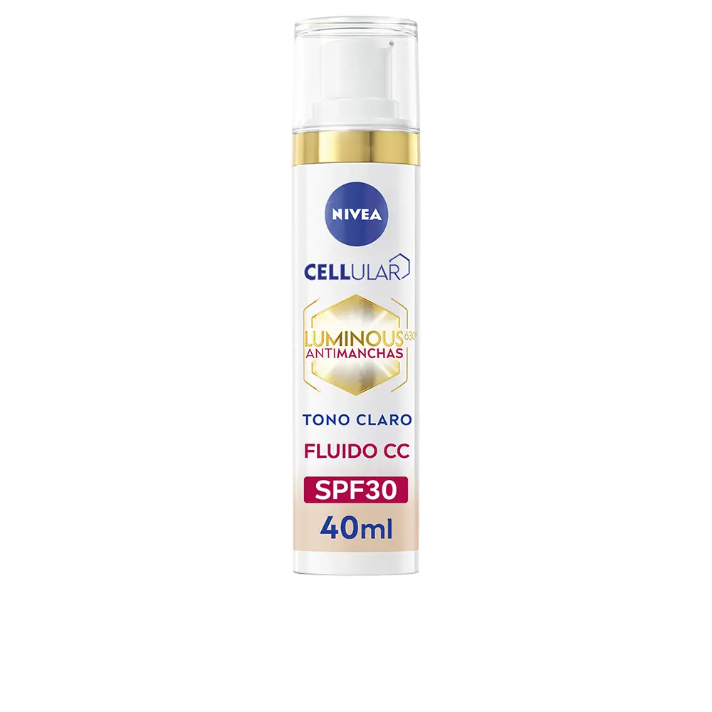 Cc крем Luminous 630º antimanchas cc fluido spf30 Nivea, цвет claro, 40 мл.
Cc крем Luminous 630º antimanchas cc fluido spf30 Nivea, цвет claro, 40 мл.