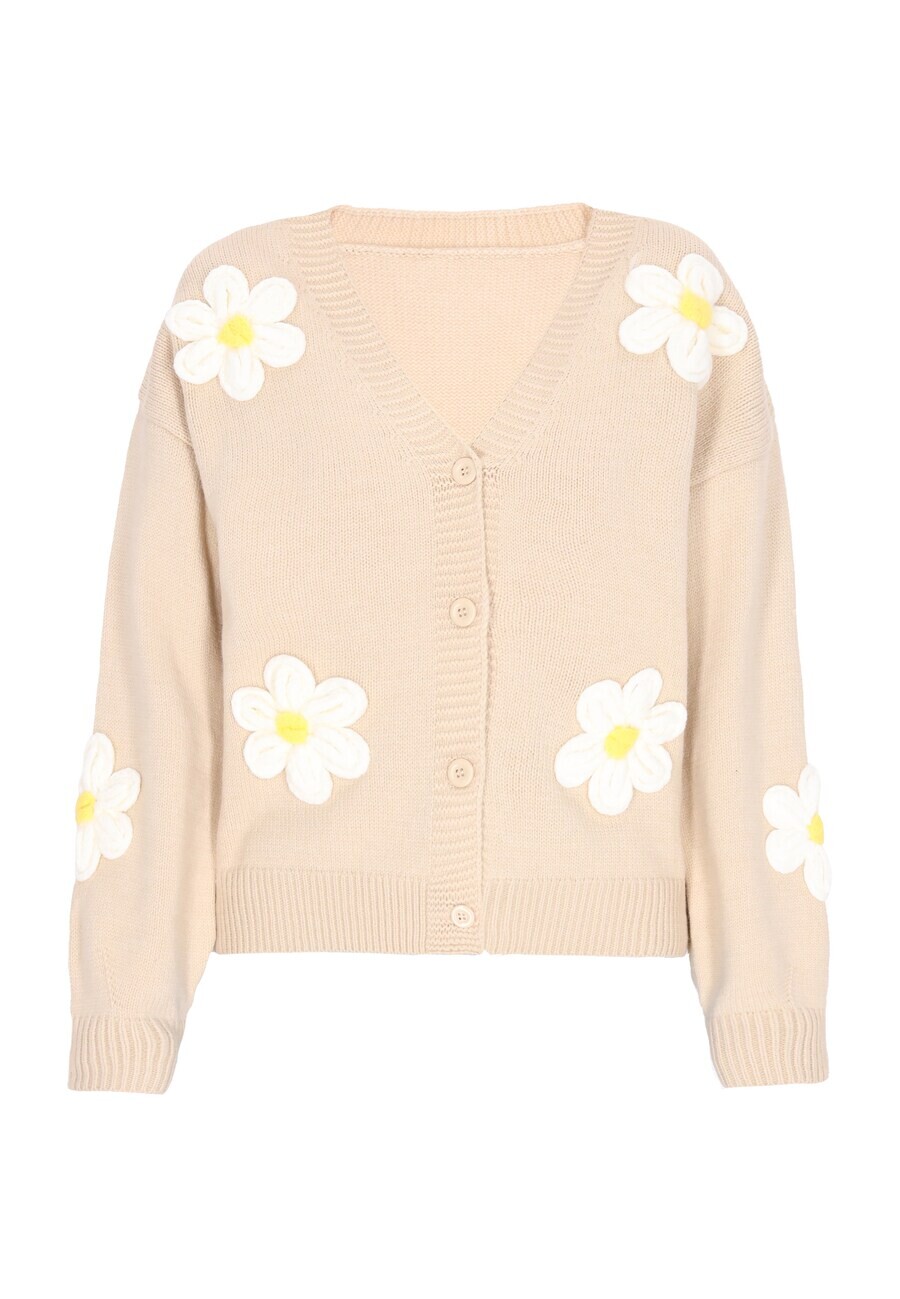 Вязаный кардиган swirly Knit Cardigan, бежевый
Вязаный кардиган swirly Knit Cardigan, бежевый