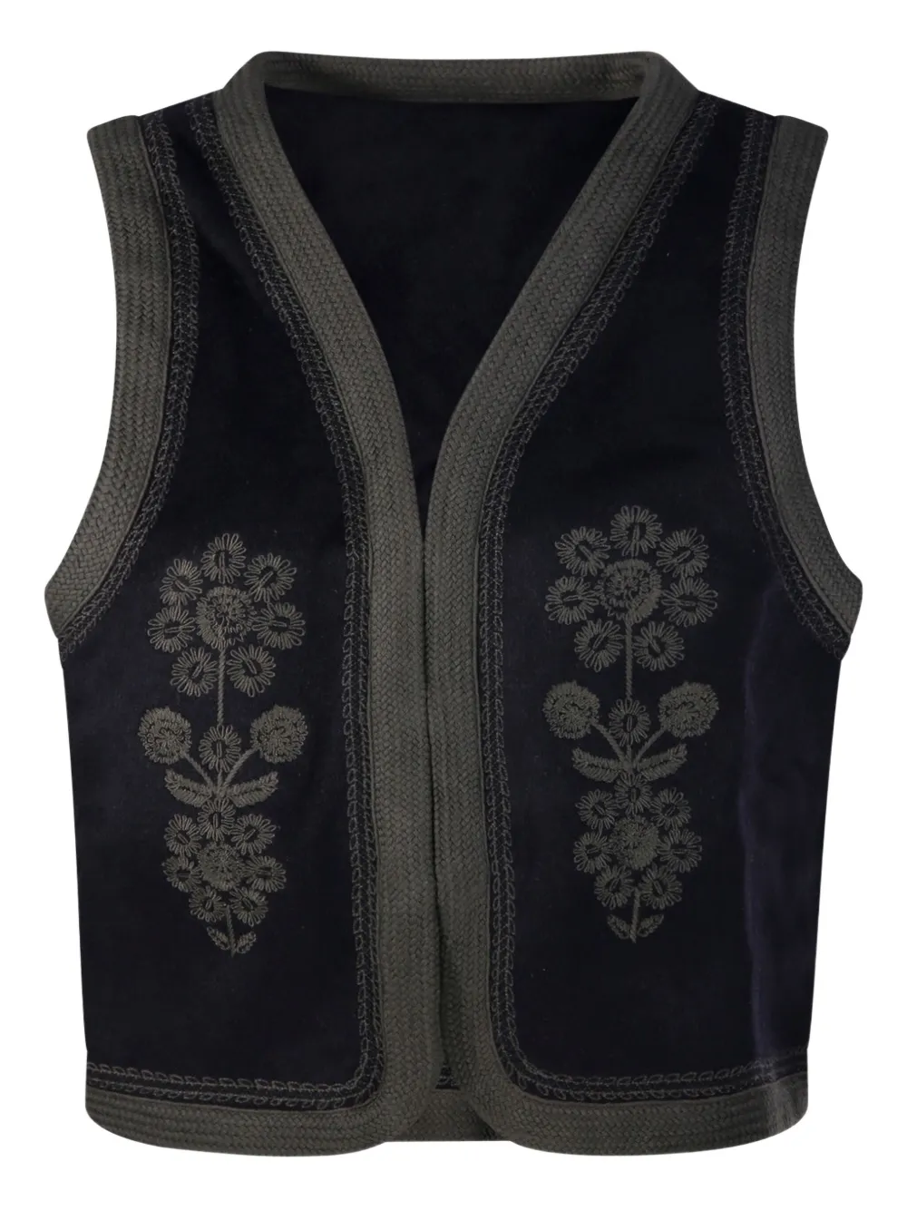 Жилет с отделкой вышивкой в виде цветов Antik Batik, синий
Жилет с отделкой вышивкой в виде цветов Antik Batik, синий