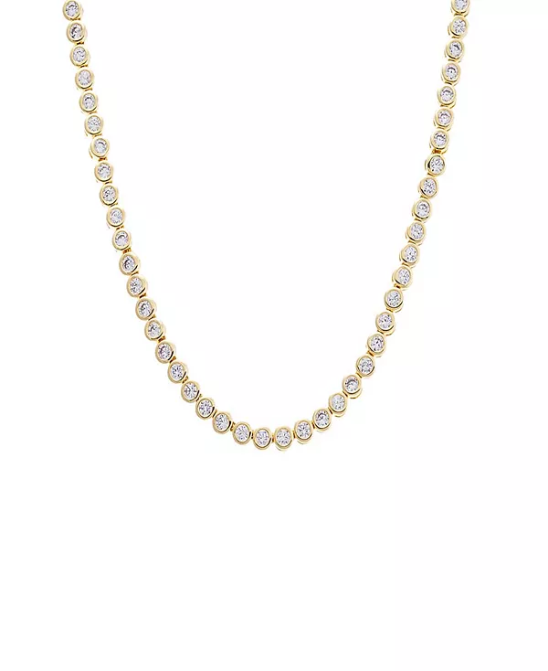 Теннисное ожерелье с кубическим цирконием By Adina Eden, gold
Теннисное ожерелье с кубическим цирконием By Adina Eden, gold