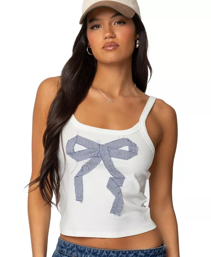 Женский топ с бантом Harpa Gingham Edikted, белый
Женский топ с бантом Harpa Gingham Edikted, белый