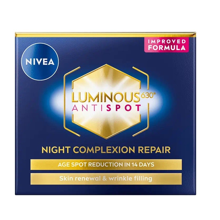 Nivea Luminous630 восстанавливающий ночной крем против пигментации 50 мл 
Nivea Luminous630 восстанавливающий ночной крем против пигментации 50 мл