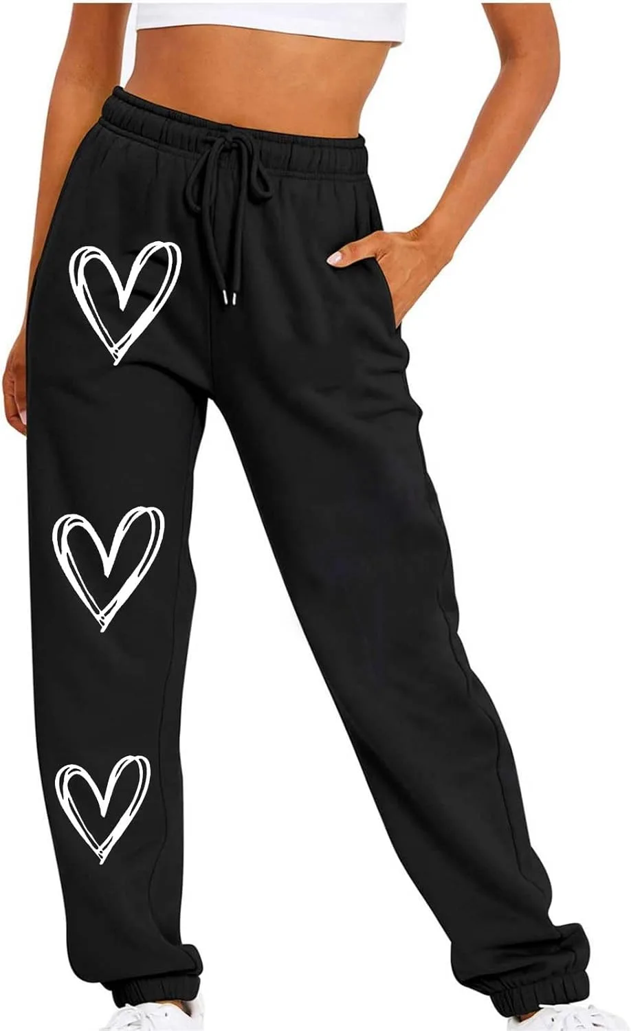 Женские спортивные штаны с затяжкой внизу, эластичные, с высокой талией
Женские спортивные штаны с затяжкой внизу, эластичные, с высокой талией