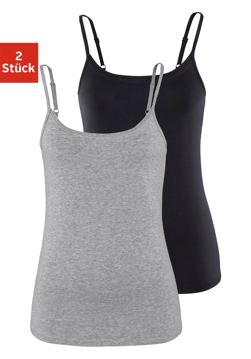 Топ Vivance спагетти (2 шт. в упаковке), с регулируемыми бретелями, черный
Топ Vivance спагетти (2 шт. в упаковке), с регулируемыми бретелями, черный