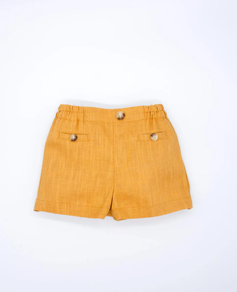 Детские бермуды с ложными карманами Fina Ejerique, горчичный
Детские бермуды с ложными карманами Fina Ejerique, горчичный