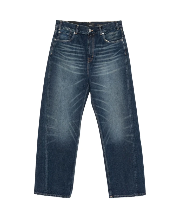 Темно-Синие джинсы с эффектом выцветшей ткани. 7 For All Mankind, синий
Темно-Синие джинсы с эффектом выцветшей ткани. 7 For All Mankind, синий