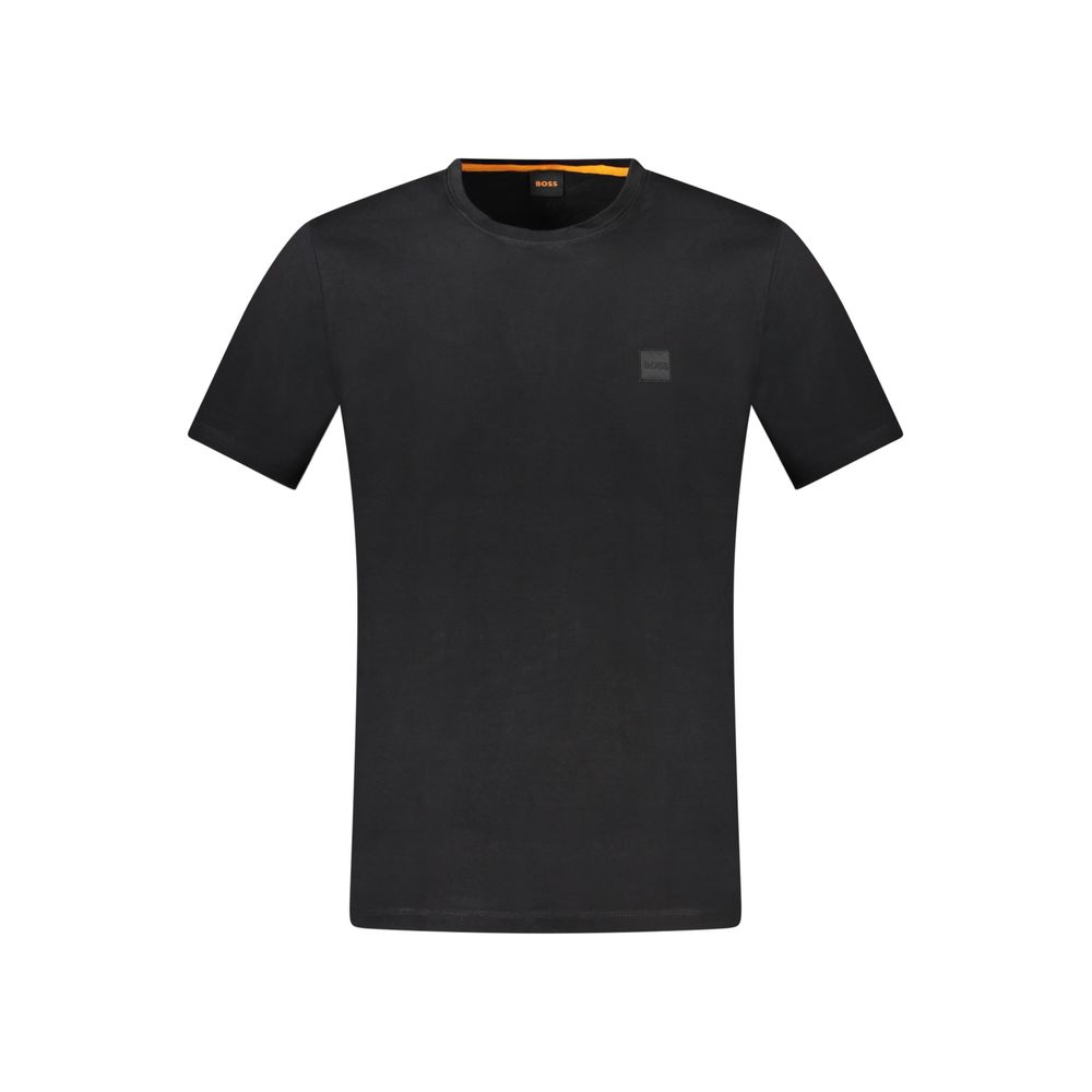 Черная хлопковая футболка Hugo Boss, черный
Черная хлопковая футболка Hugo Boss, черный