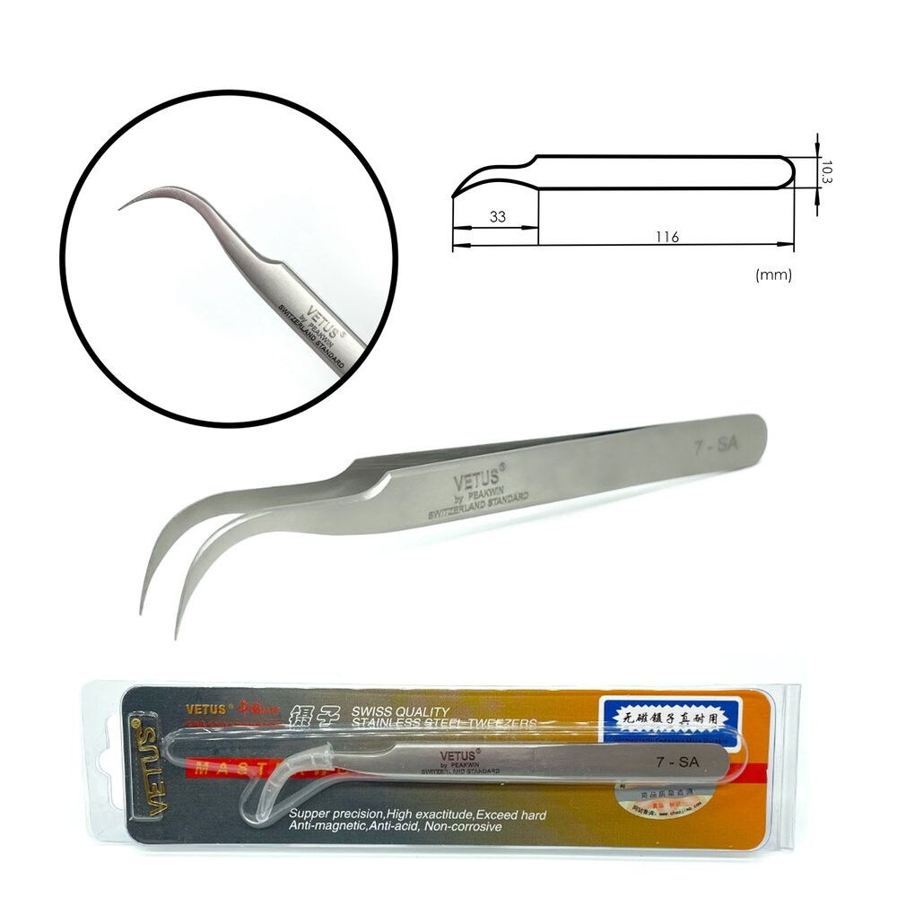 Пинцет Vetus 7-SA изогнутый
Пинцет Vetus 7-SA изогнутый