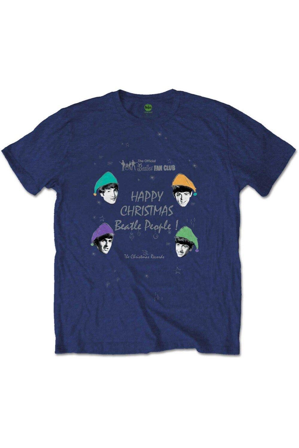 Хлопковая футболка «Счастливого Рождества» The Beatles, темно-синий
Хлопковая футболка «Счастливого Рождества» The Beatles, темно-синий