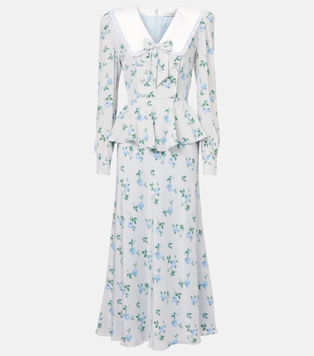 Платье макси из шелкового атласа Alessandra Rich, Grey-Pale Blue
Платье макси из шелкового атласа Alessandra Rich, Grey-Pale Blue