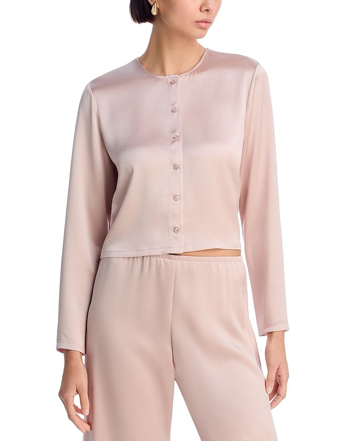 Кардиган на пуговицах с круглым вырезом LESET, розовый
Кардиган на пуговицах с круглым вырезом LESET, розовый