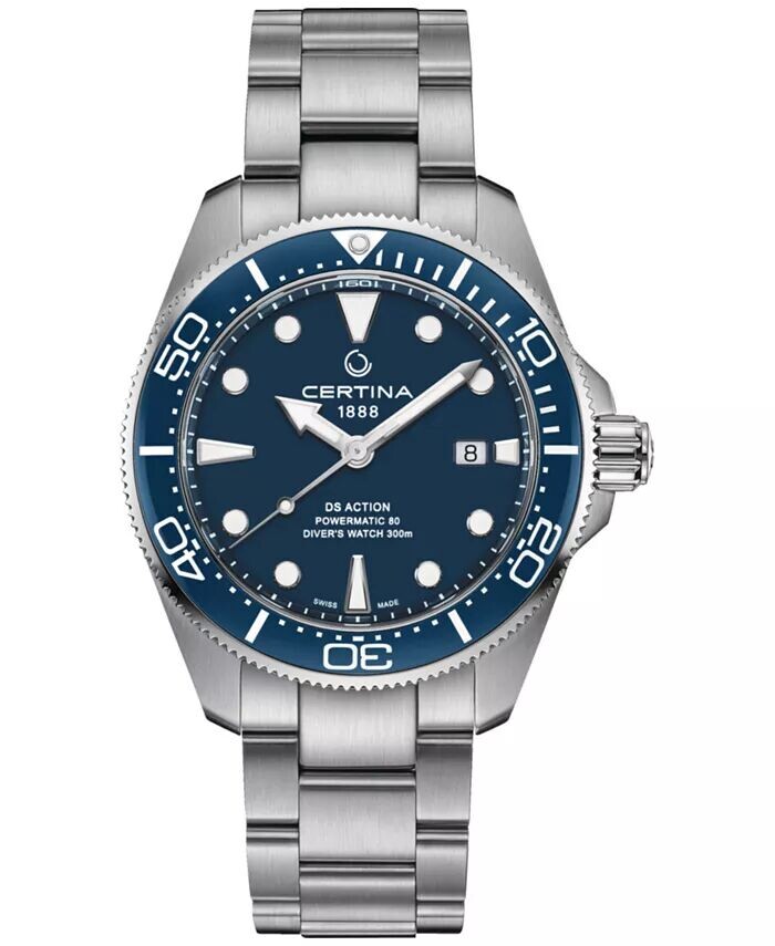 Мужские швейцарские автоматические часы DS Action Diver с браслетом из нержавеющей стали, 43 мм Certina
Мужские швейцарские автоматические часы DS Action Diver с браслетом из нержавеющей стали, 43 мм Certina