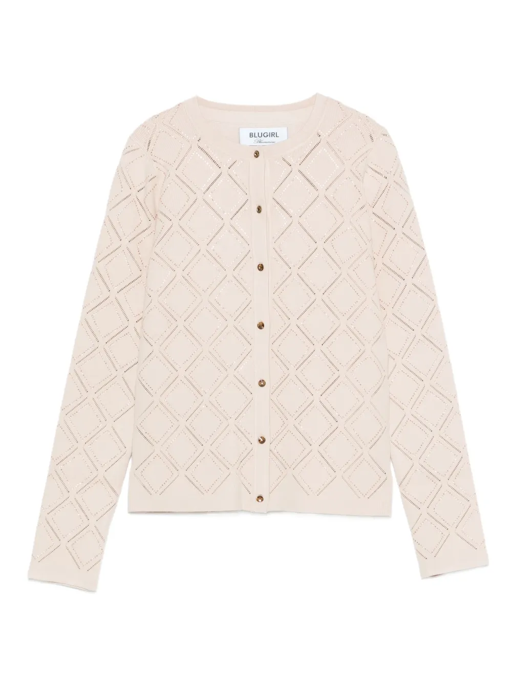 Кардиган с ромбовидной вязкой Blugirl, нейтральный
Кардиган с ромбовидной вязкой Blugirl, нейтральный
