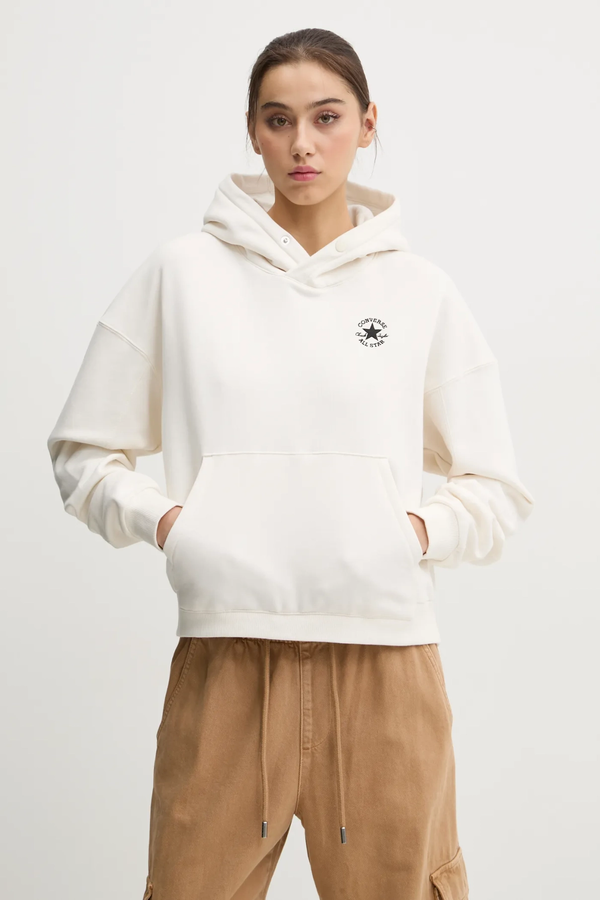 Хлопковая толстовка Converse, бежевый
Хлопковая толстовка Converse, бежевый