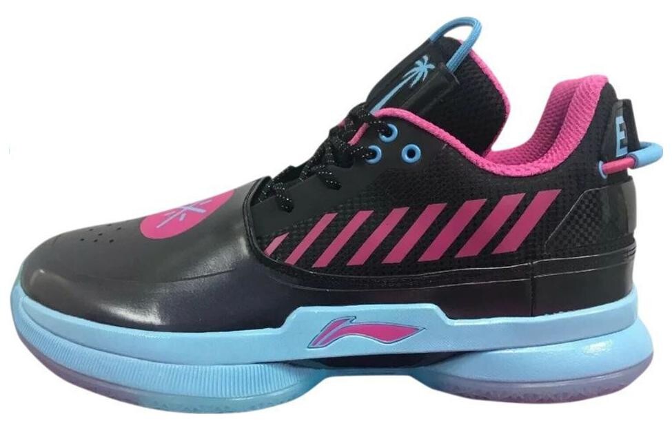 Баскетбольные кроссовки WOW 7 для мужчин с низким верхом, ультра-синие/огненная орхидея Lining