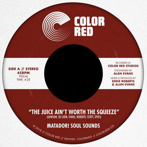 Сингл 7" Matador! Soul Sounds: The Juice Ain't Worth The Squeeze / Go On Love
Сингл 7" Matador! Soul Sounds: The Juice Ain't Worth The Squeeze / Go On Love