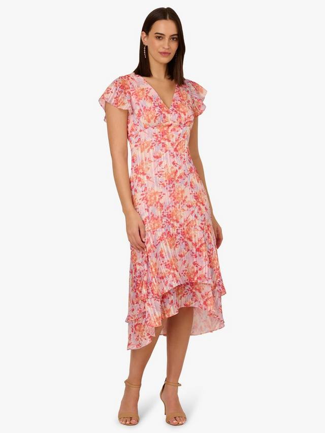 Атласное платье миди с цветочным воланом на подоле Adrianna Papell, цвет Coral/Multi
Атласное платье миди с цветочным воланом на подоле Adrianna Papell, цвет Coral/Multi
