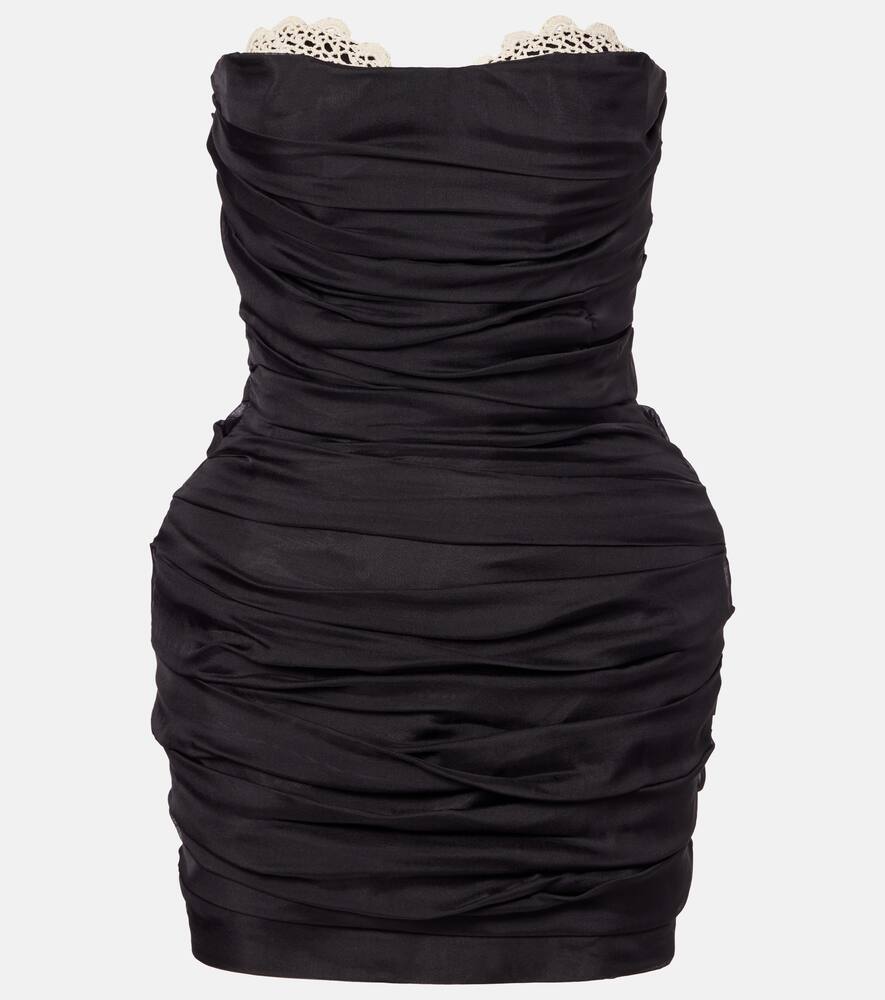 Шелковое мини-платье с отделкой крючком Magda Butrym, Black
Шелковое мини-платье с отделкой крючком Magda Butrym, Black