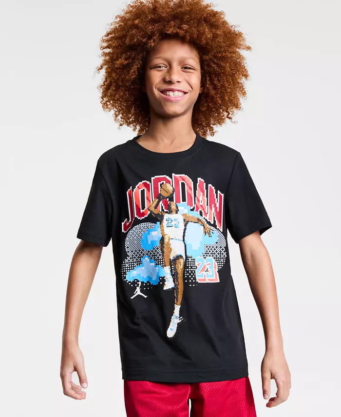Футболка с коротким рукавом и пиксельным принтом Big Boys Jordan, черный
Футболка с коротким рукавом и пиксельным принтом Big Boys Jordan, черный