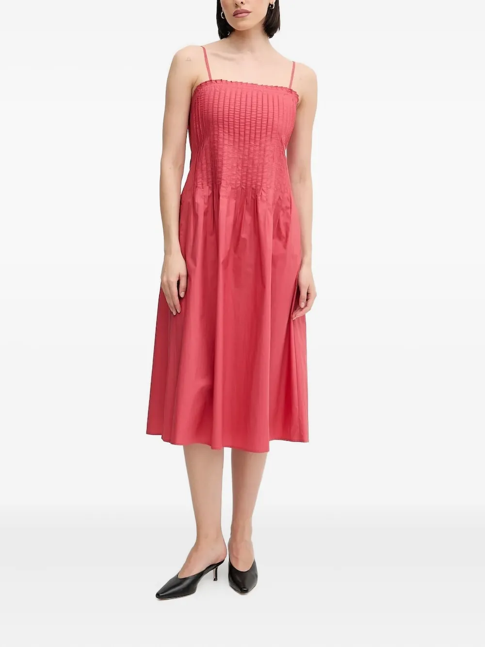Платье миди с плиссированными бретелями Sisley, розовый
Платье миди с плиссированными бретелями Sisley, розовый