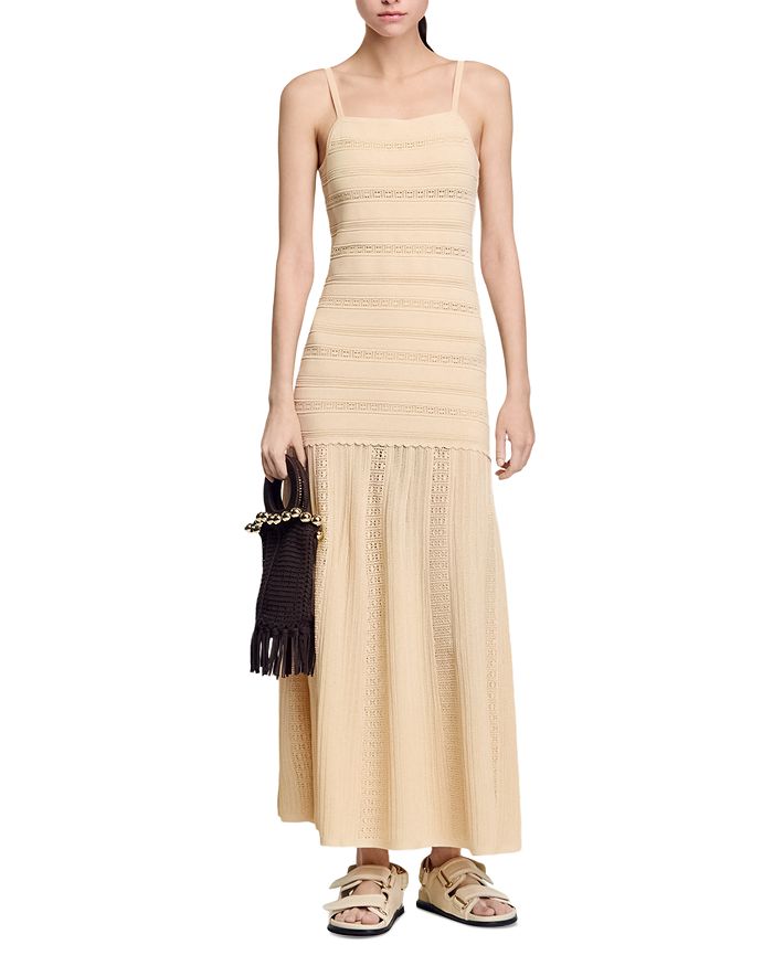 Вязаное макси-платье Sandro, коричневый/бежевый
Вязаное макси-платье Sandro, коричневый/бежевый