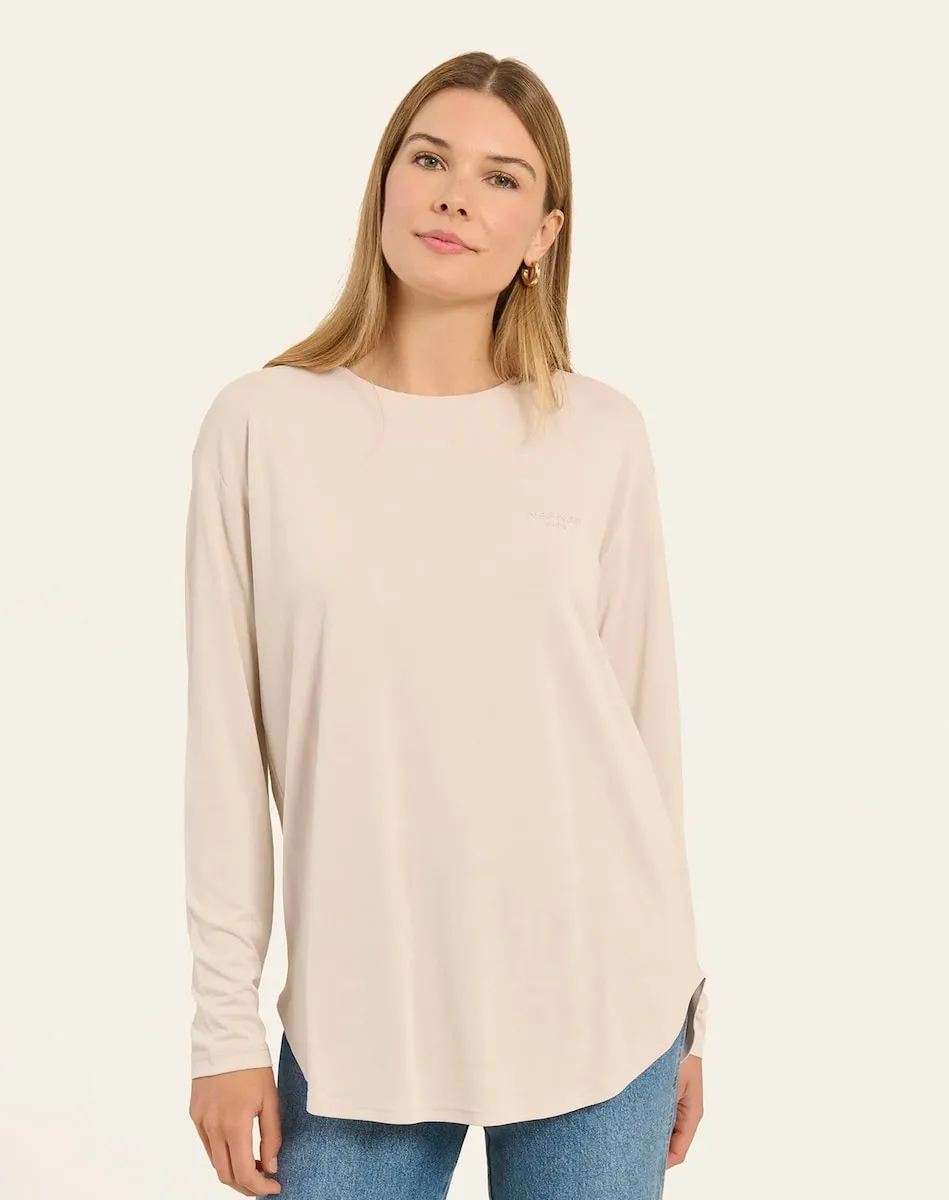 Женская футболка прямого покроя с длинными рукавами Naf Naf, бежевый
Женская футболка прямого покроя с длинными рукавами Naf Naf, бежевый